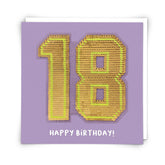 Age 18 Sequin Card - Redback Cards